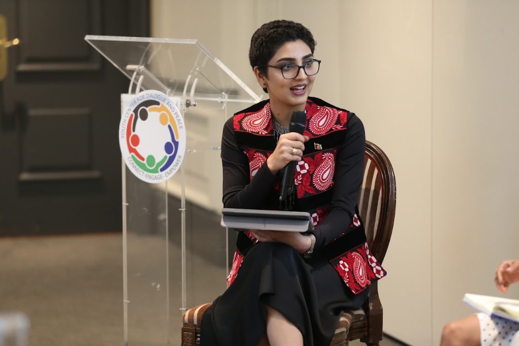 Raihana Sattari at the Global Youth Summit in Geneva